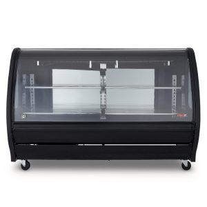 VITRINA DELICATESSEN VIDRIO PANORAMICO NEGRA TEM200N
